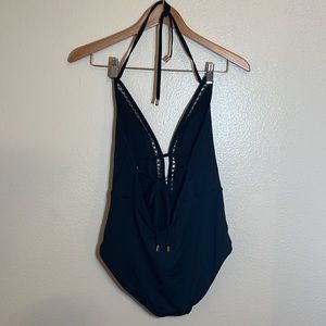 Laundry by Shelli Segal Black One Piece Swimsuit